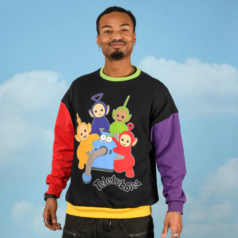 Teletubbies Drop Sleeve Colour Block Sweater - Cakeworthy