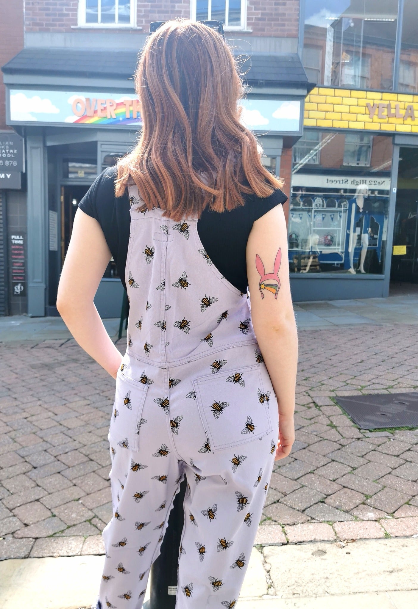 Lavender Bee Dungarees - Run & Fly