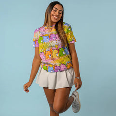 Care Bears Stare AOP tee - Cakeworthy