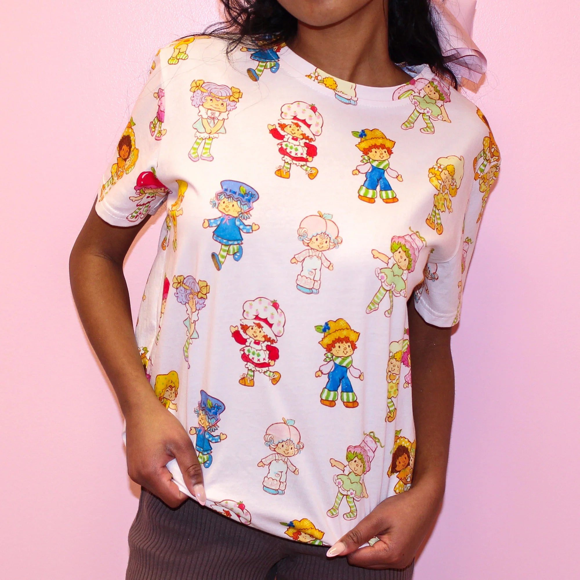Strawberry Shortcake AOP Print T-Shirt - Cakeworthy