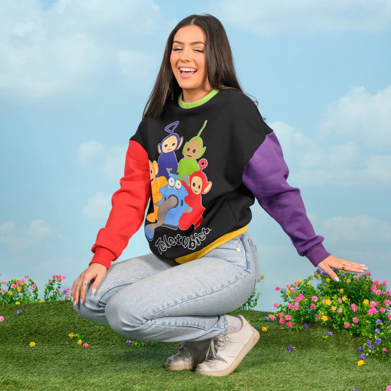 Teletubbies Drop Sleeve Colour Block Sweater - Cakeworthy