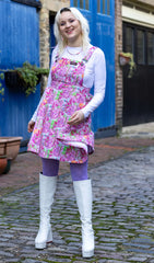 The Mushroom Babes Axolotl Flared Pinafore Dress - Run & Fly