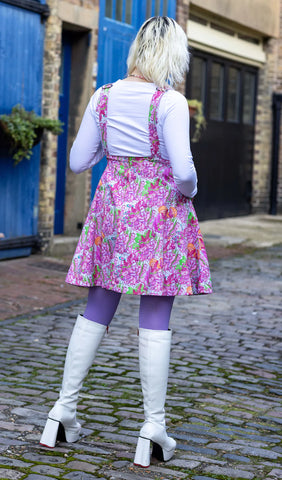 The Mushroom Babes Axolotl Flared Pinafore Dress - Run & Fly