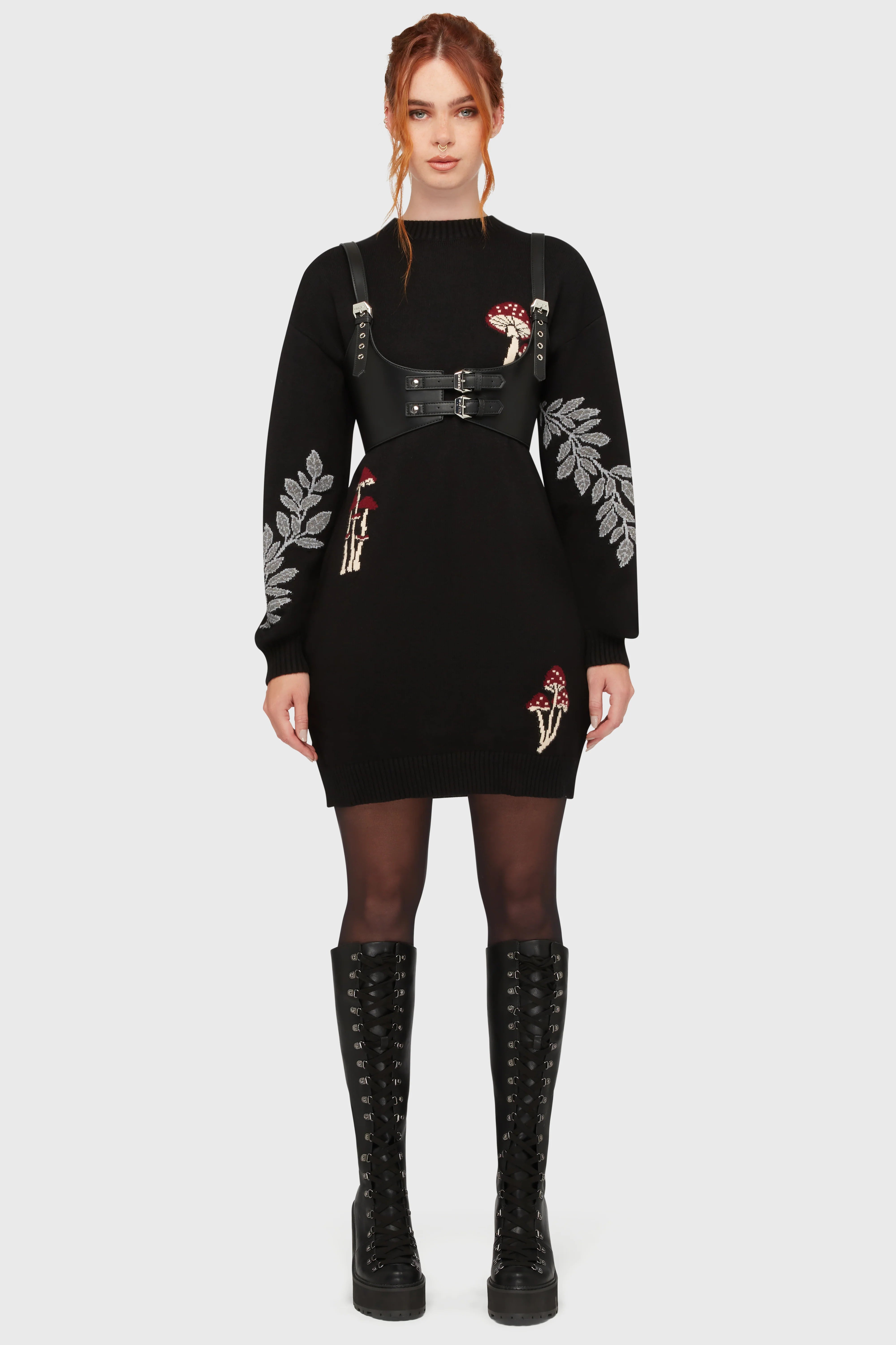Bitter Morelle Sweater Dress - Killstar