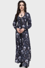 Death's Head Maxi Dress - Killstar