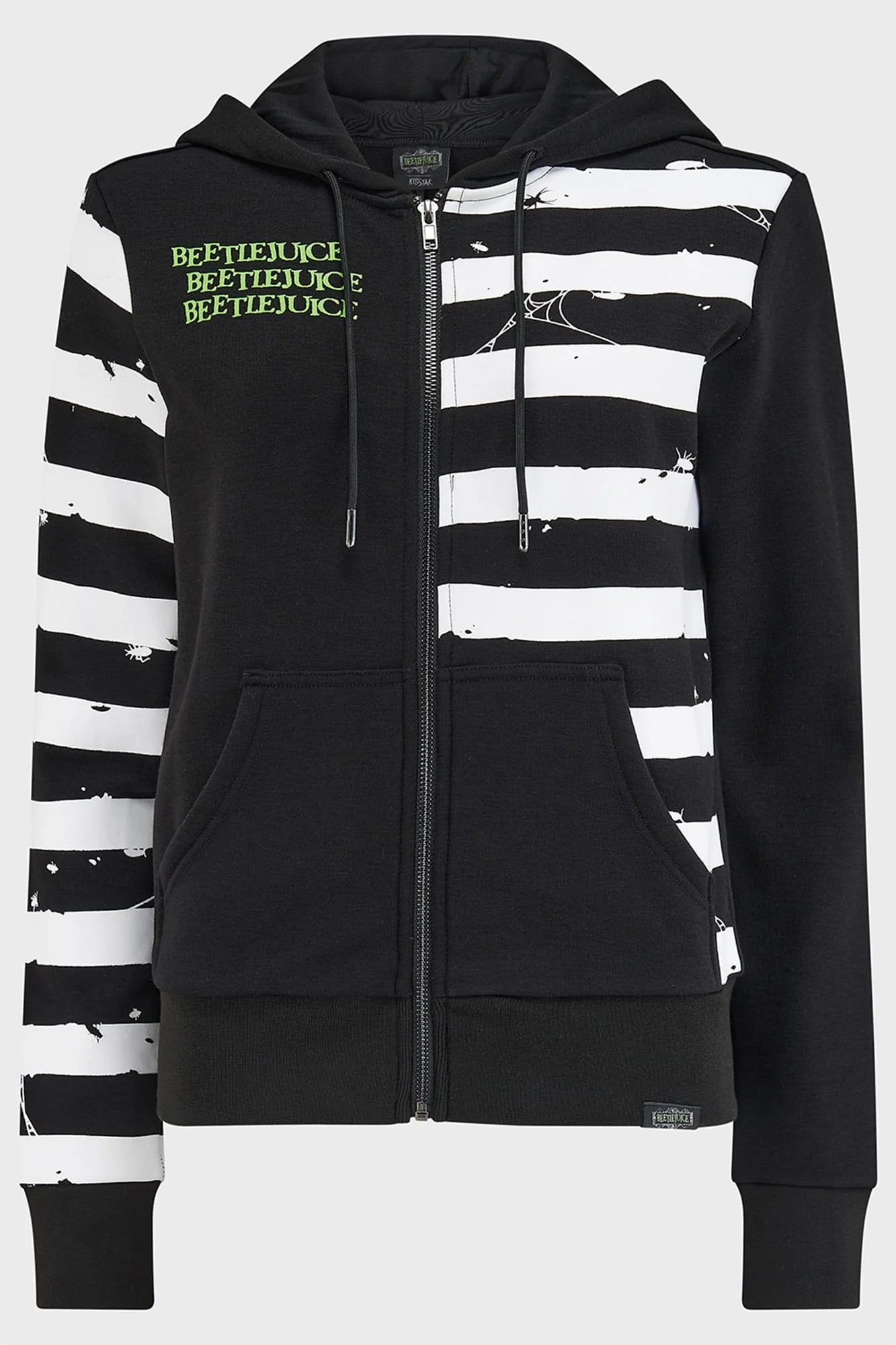 Distressed Stripe Hoodie - Killstar x Beetlejuice