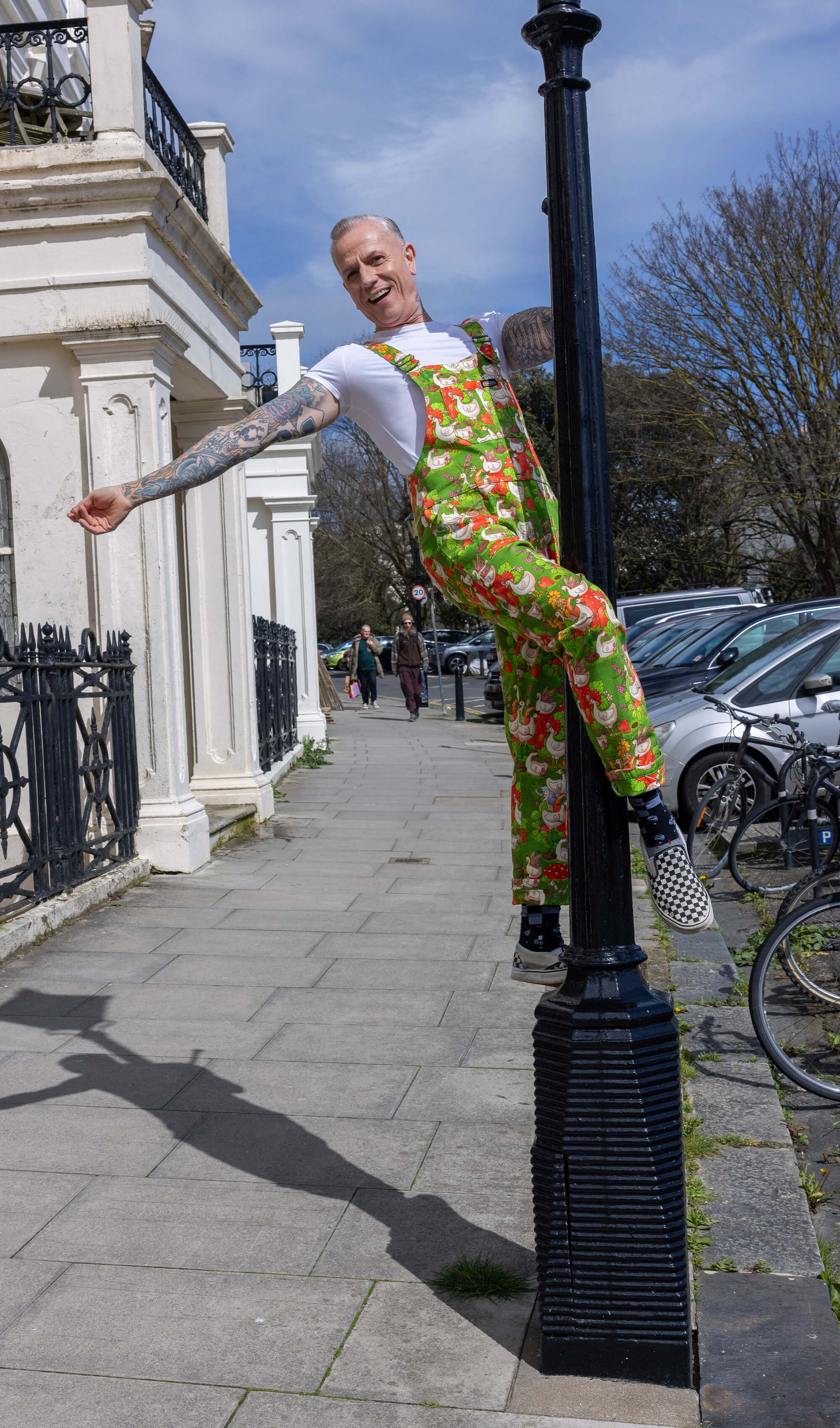 The Mushroom Babes In The Geese Garden Stretch Twill Dungarees - Run & Fly