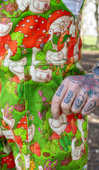 The Mushroom Babes In The Geese Garden Stretch Twill Dungarees - Run & Fly