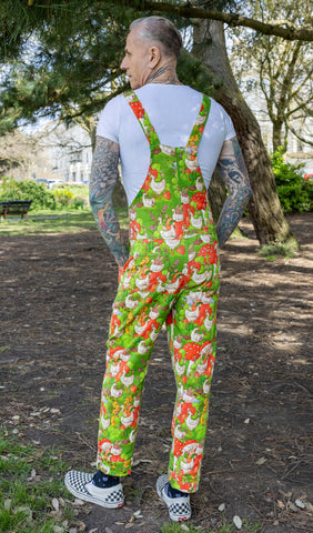 The Mushroom Babes In The Geese Garden Stretch Twill Dungarees - Run & Fly