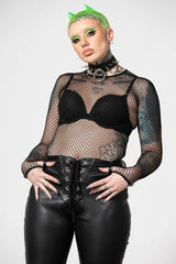 Hellrazor Fishnet Top - Killstar One Size