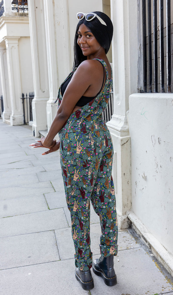 Peace and Love Dungarees - Run & Fly