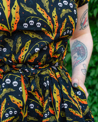 Poison and Plants Stretch Belted Tea Dress with Pockets - Run & Fly x Clare Lewis