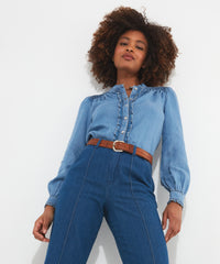 Dixie Denim Blouse (Blue) - Joe Browns