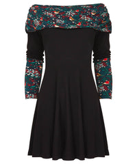 Festive Bardot Tunic (Black) - Joe Browns