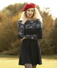 Festive Bardot Tunic (Black) - Joe Browns