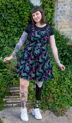 Rainbow Zebra Flared Pinafore Dress - Run & Fly