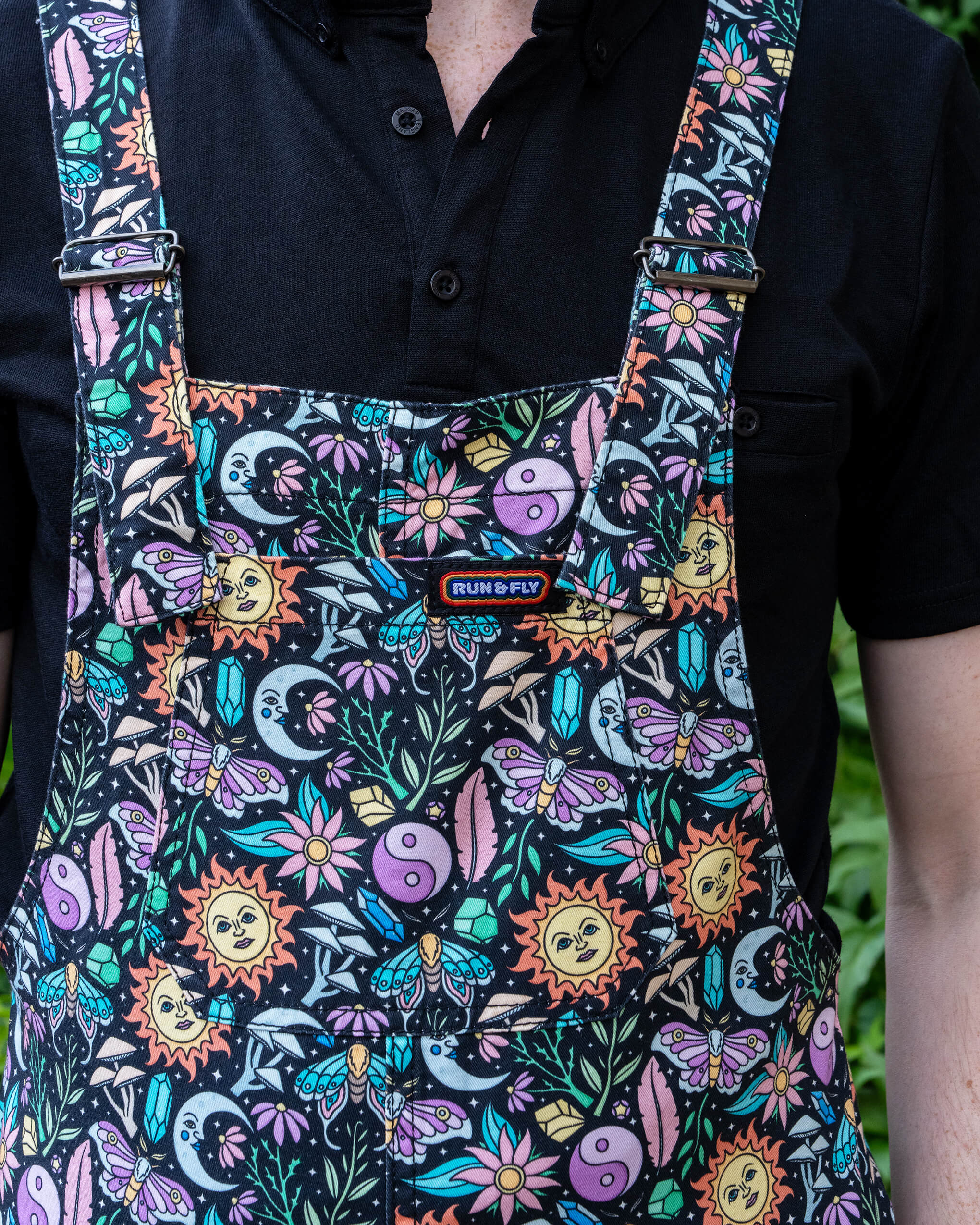 Boho Summer Stretch Twill Dungarees - Run & Fly