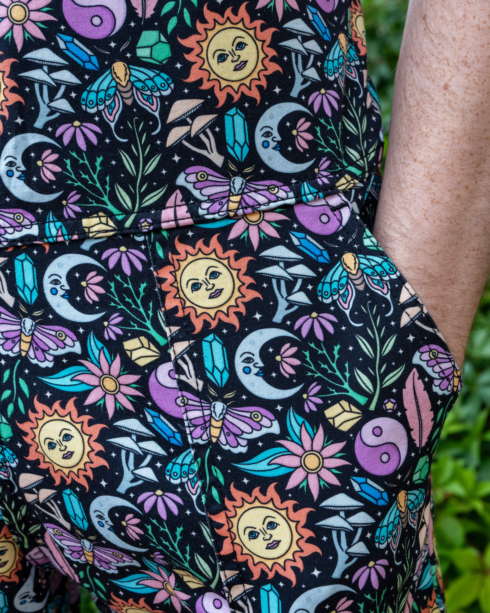 Boho Summer Stretch Twill Dungarees - Run & Fly