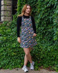 Boho Summer Stretch Twill Pinafore Dress - Run & Fly