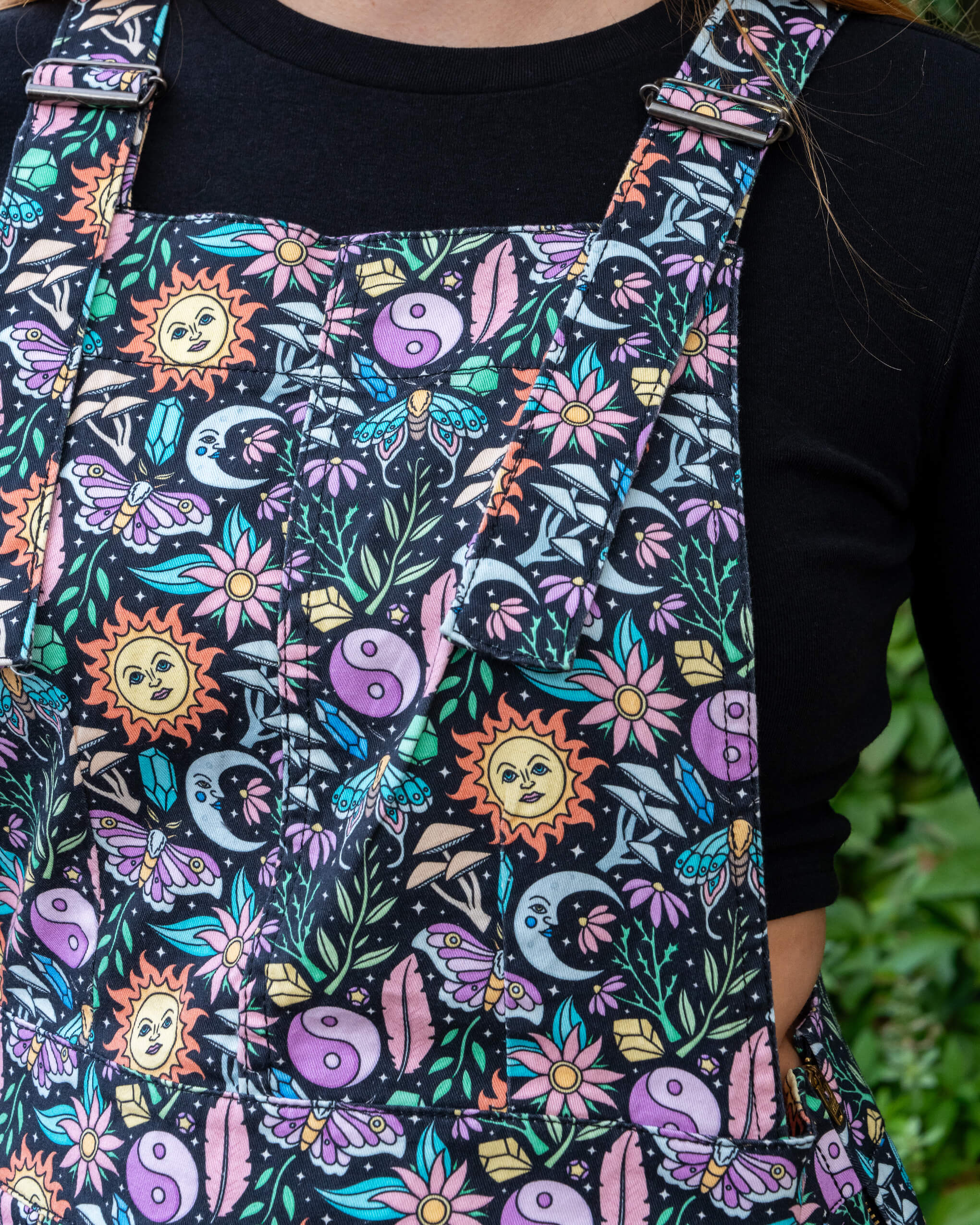 Boho Summer Stretch Twill Pinafore Dress - Run & Fly