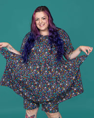 Boogie Bones Oversized Smock Dress - Run & Fly