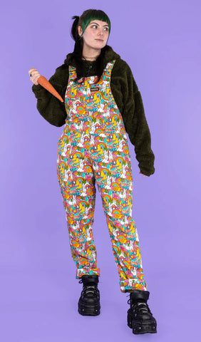 Some Bunny Loves You Stretch Twill Dungarees - Run & Fly