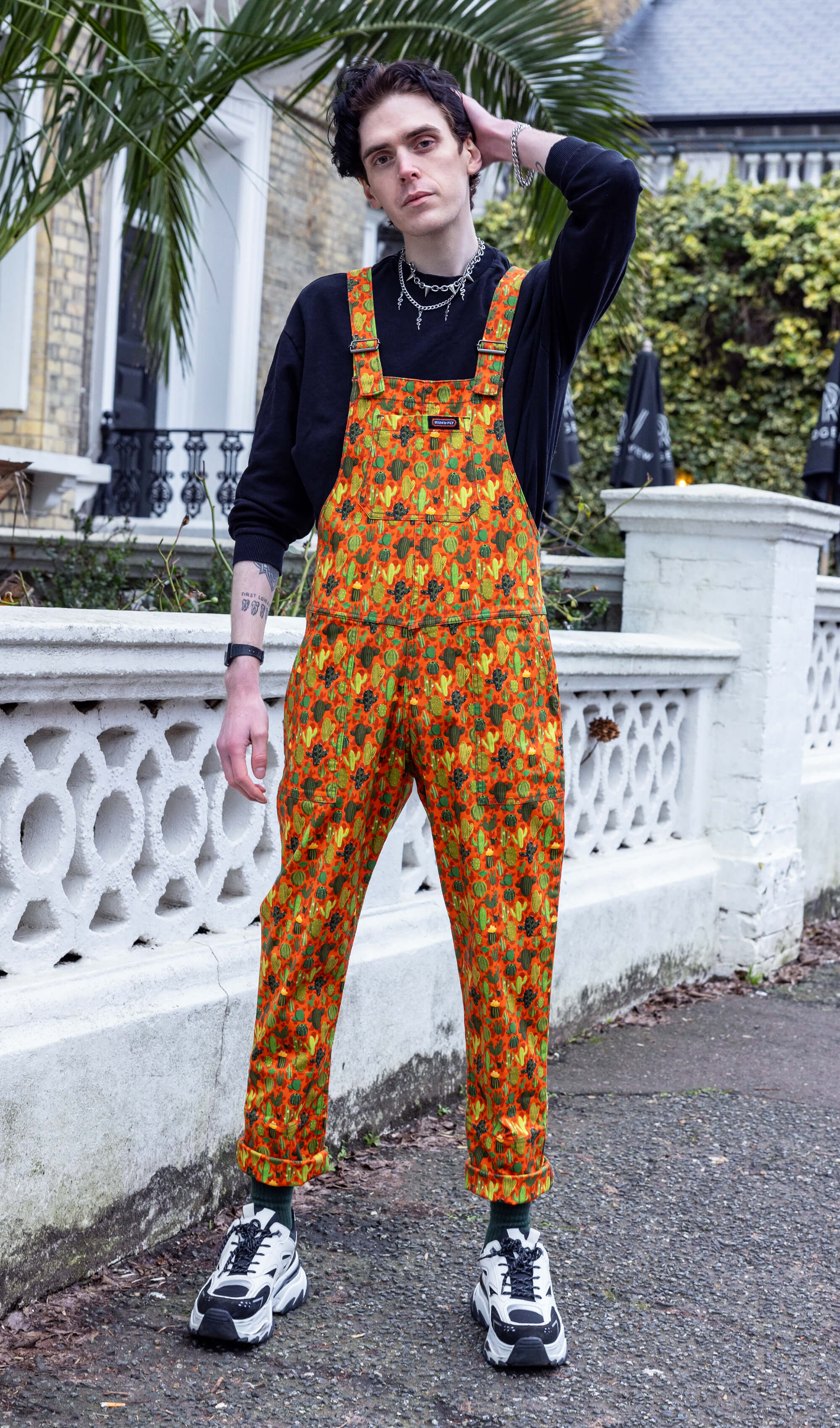 Jen James Cactus Stretch Dungarees - Run & Fly