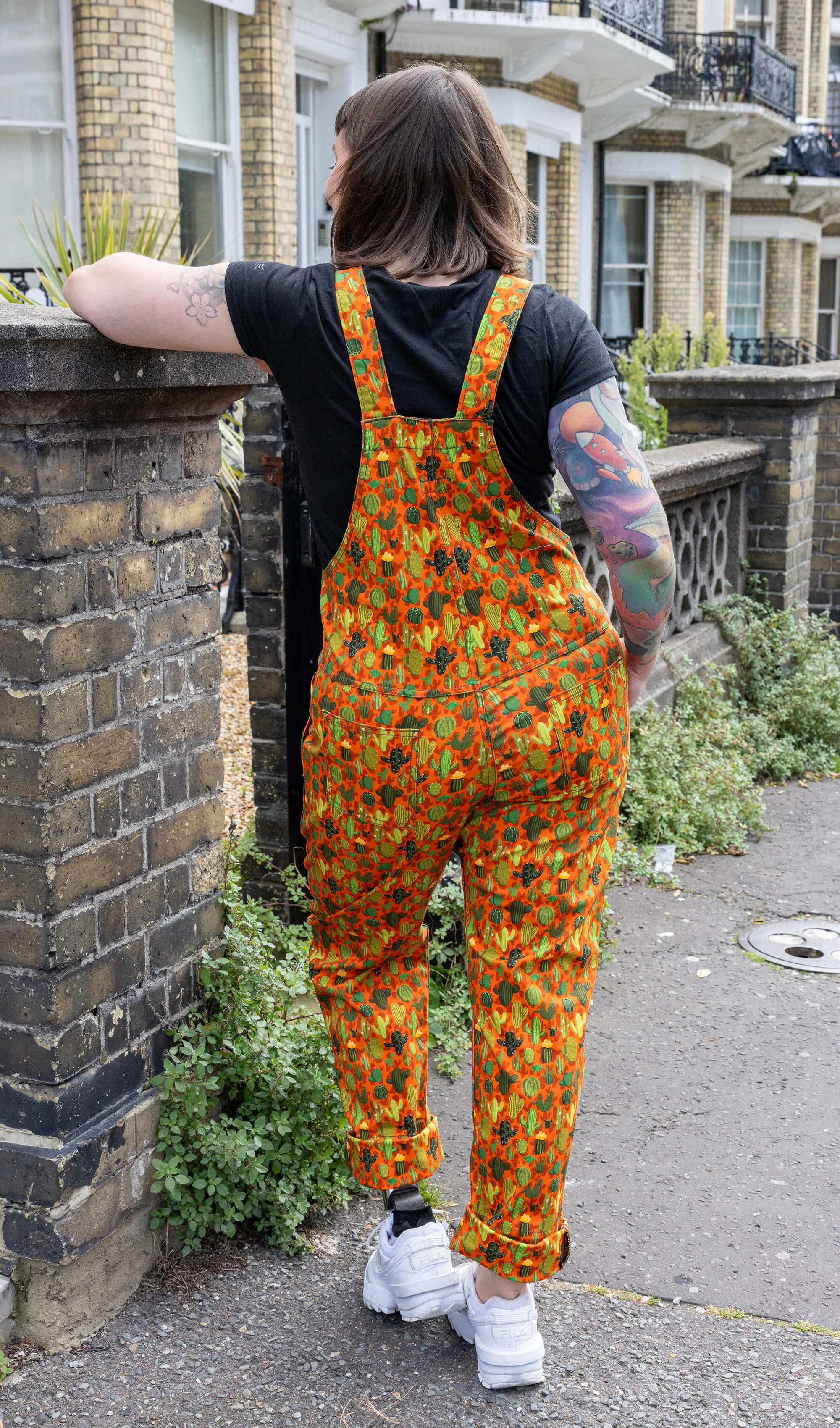 Jen James Cactus Stretch Dungarees - Run & Fly