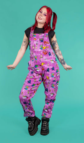Happiness Enchanters Word Spells Stretch Twill Dungarees - Run & Fly