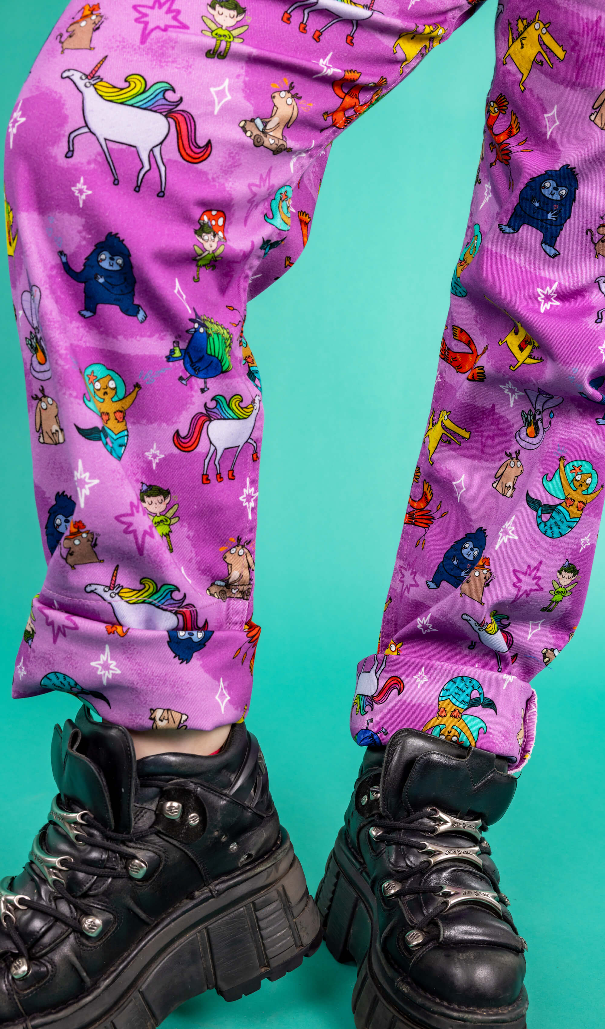 Happiness Enchanters Word Spells Stretch Twill Dungarees - Run & Fly