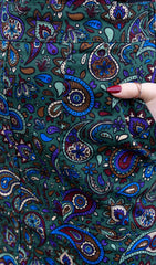 Forest Green Paisley Pinafore - Run & Fly