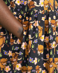 Highland Cows Oversized Smock Dress - Run & Fly
