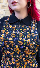 Highland Cows Stretch Twill Pinafore Dress - Run & Fly