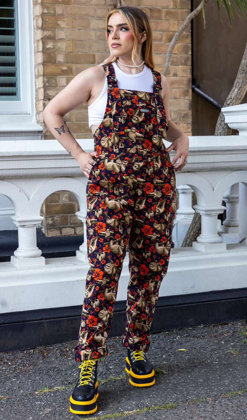 Island Time Sloth Stretch Twill Dungarees - Run & Fly