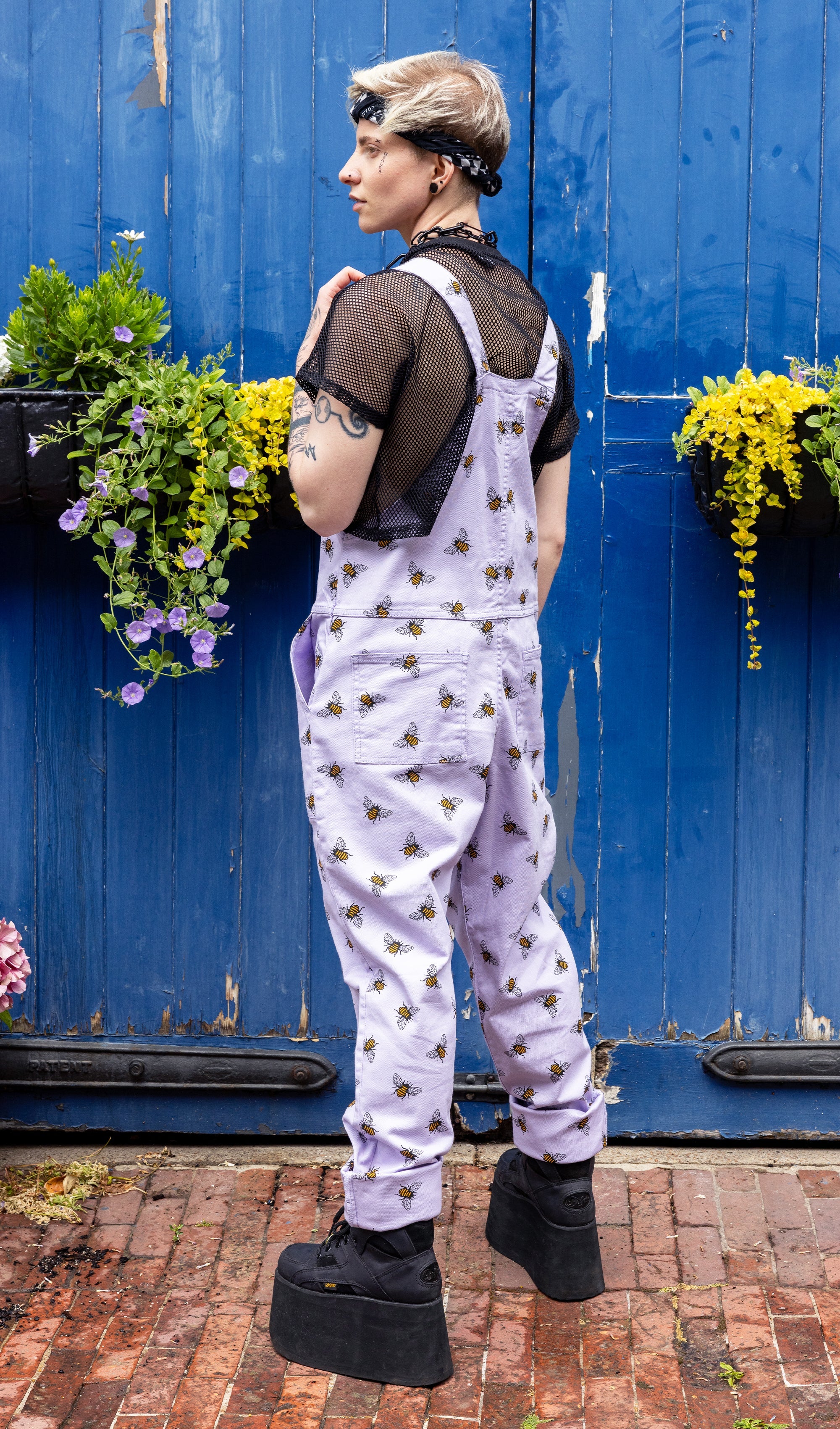 Lavender Bee Dungarees - Run & Fly