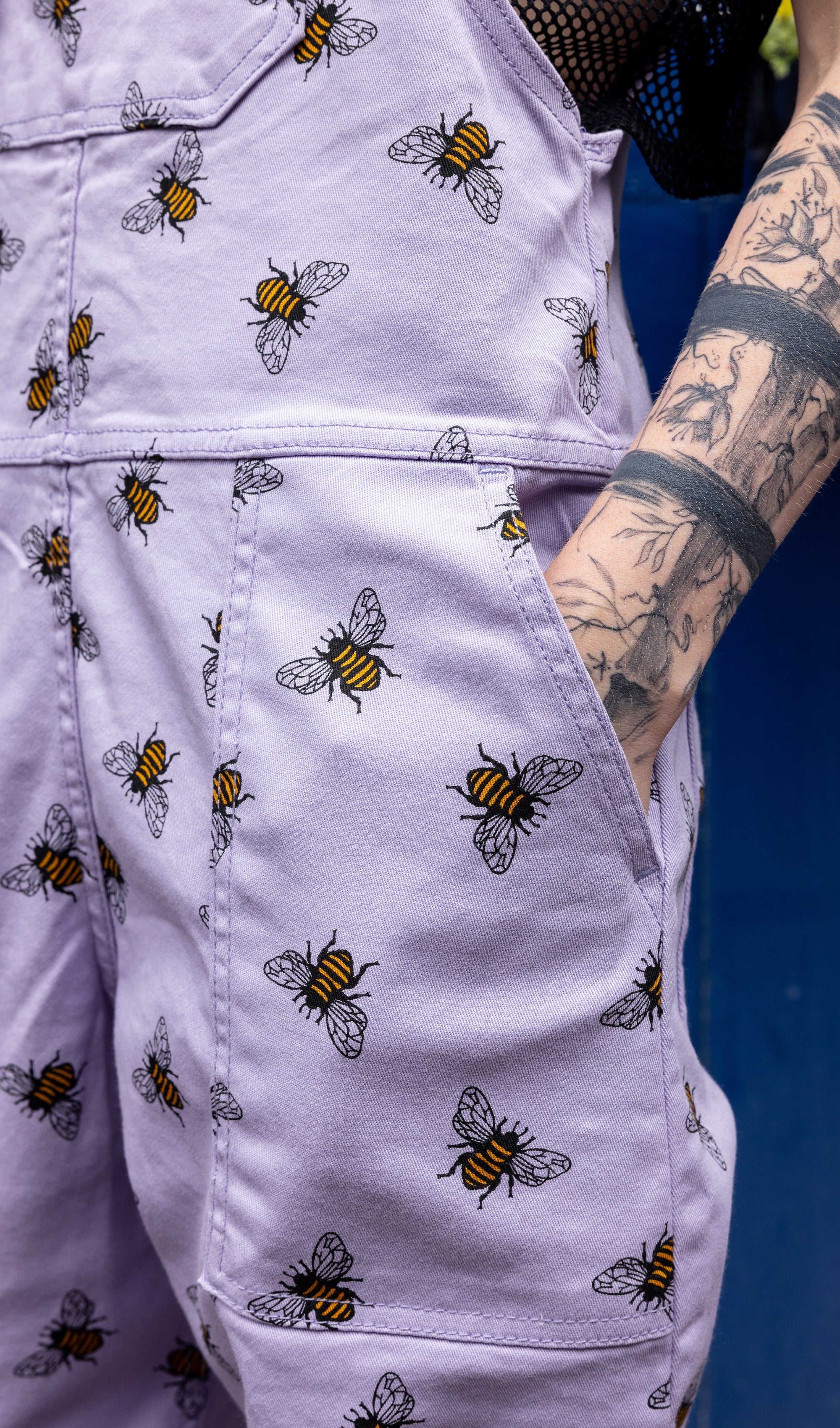 Lavender Bee Dungarees - Run & Fly