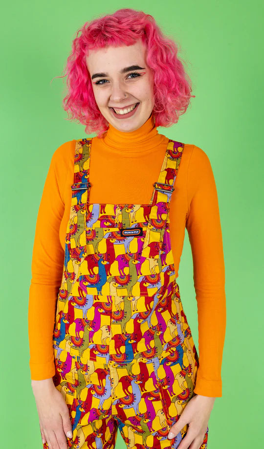 Drama Llama Dungarees - Run & Fly