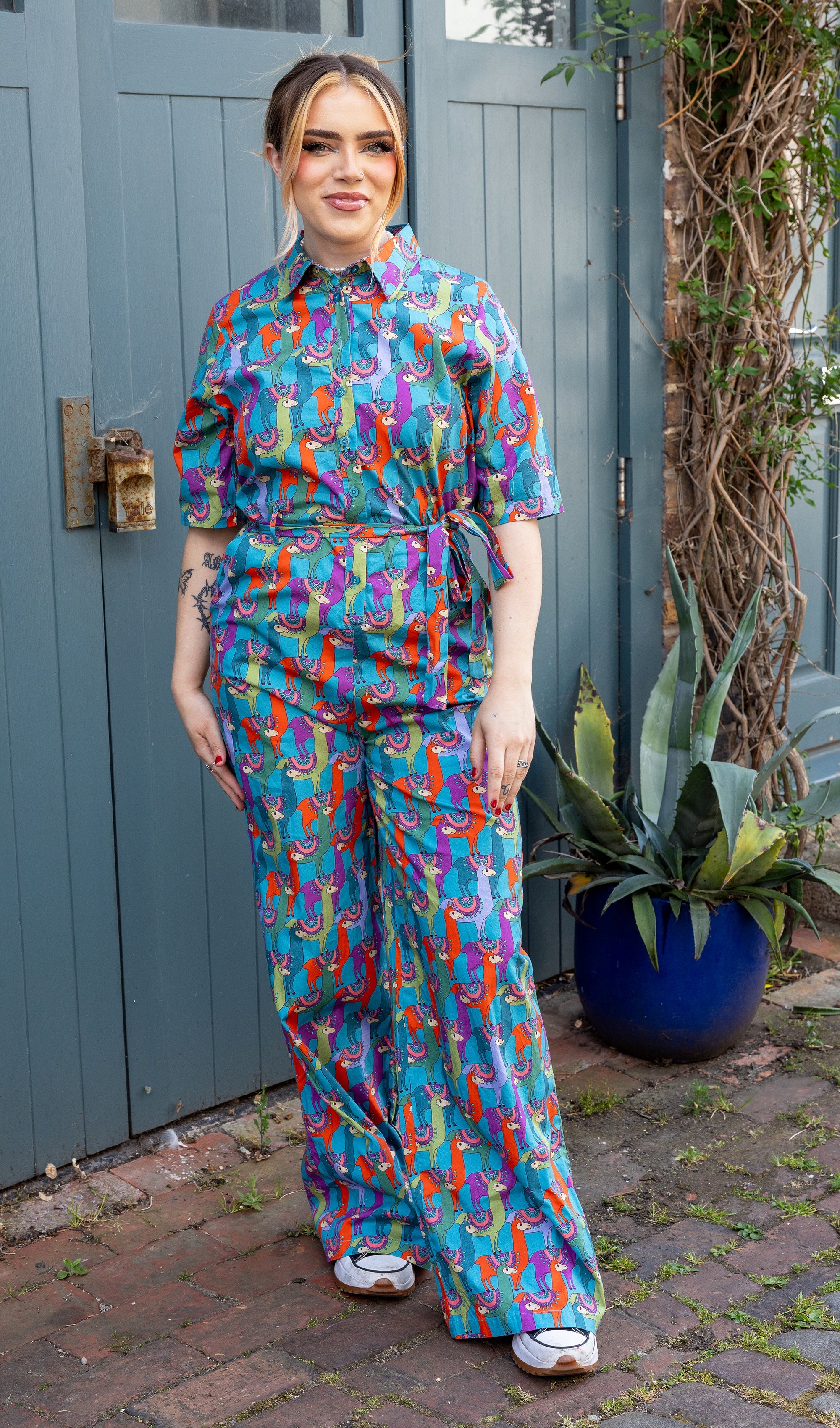 Party Llama Stretch Jumpsuit - Run & Fly