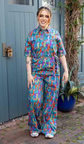 Party Llama Stretch Jumpsuit - Run & Fly