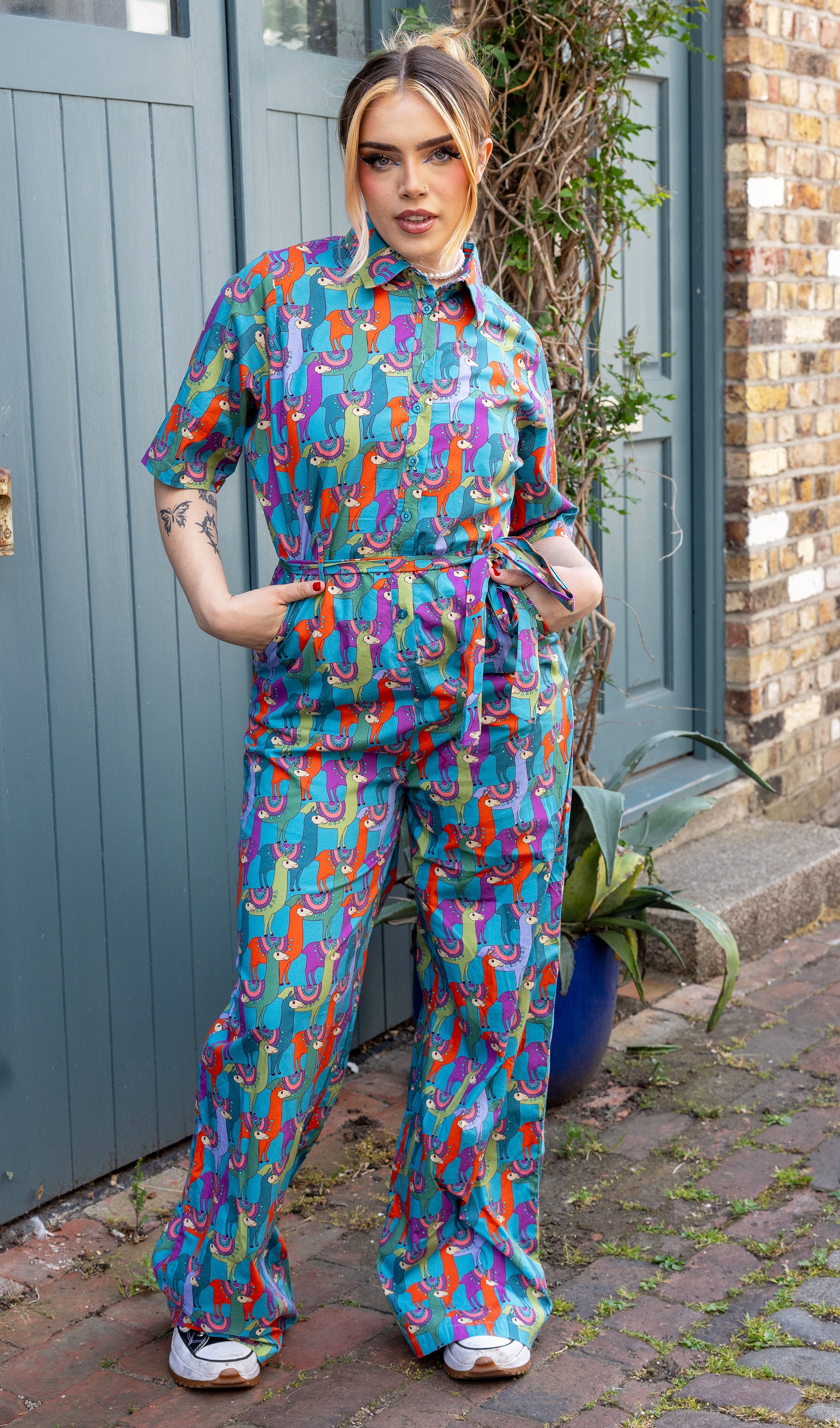Party Llama Stretch Jumpsuit - Run & Fly