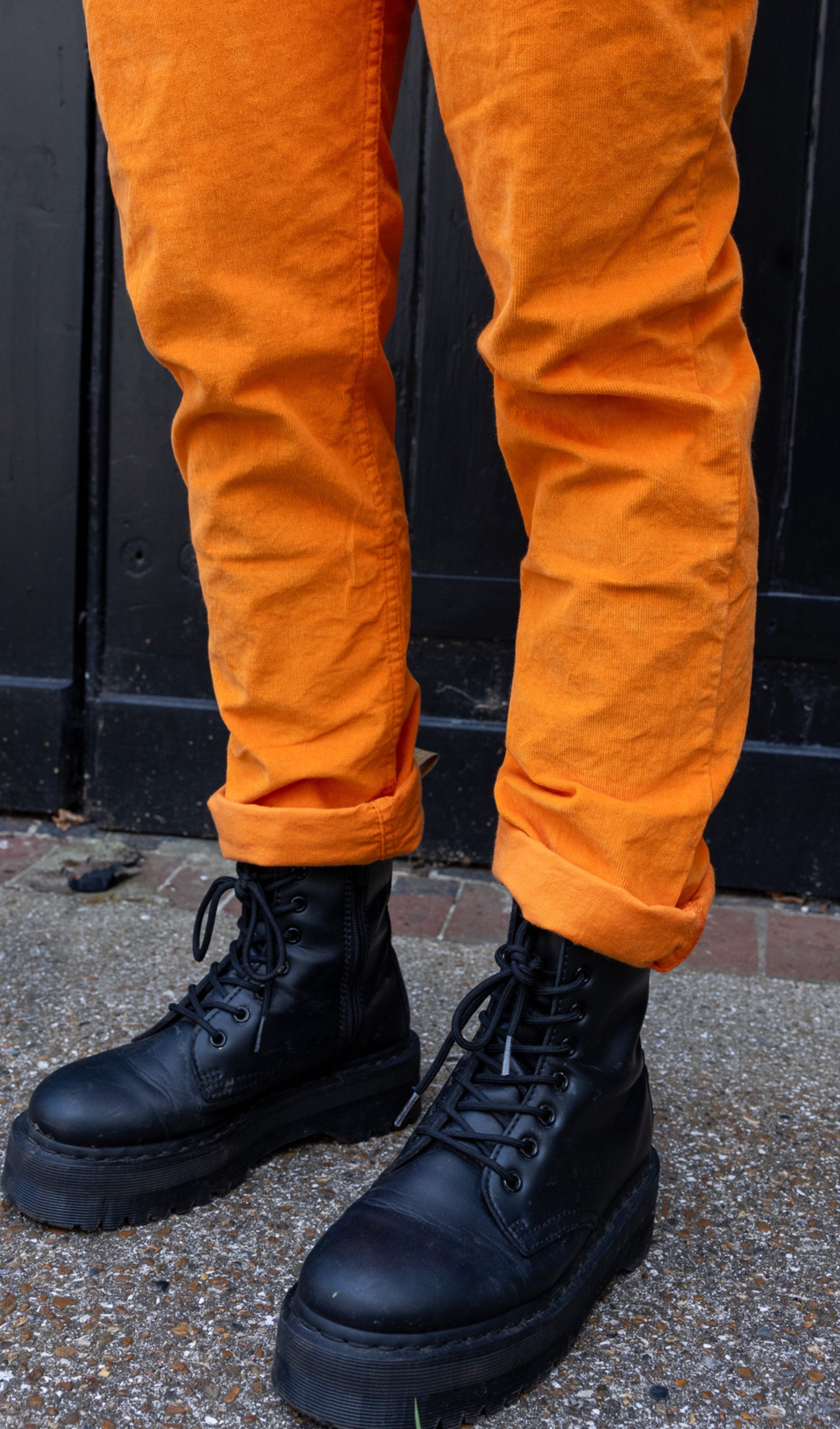 Highlighter Orange Dungarees - Run & Fly