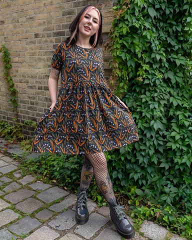 Poison and Plants Oversized Smock Dress - Run & Fly