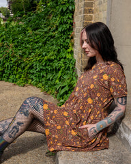 Autumn Pumpkin Oversized Smock Dress - Run & Fly