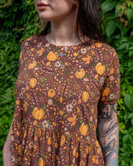 Autumn Pumpkin Oversized Smock Dress - Run & Fly
