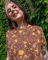 Autumn Pumpkin Oversized Smock Dress - Run & Fly
