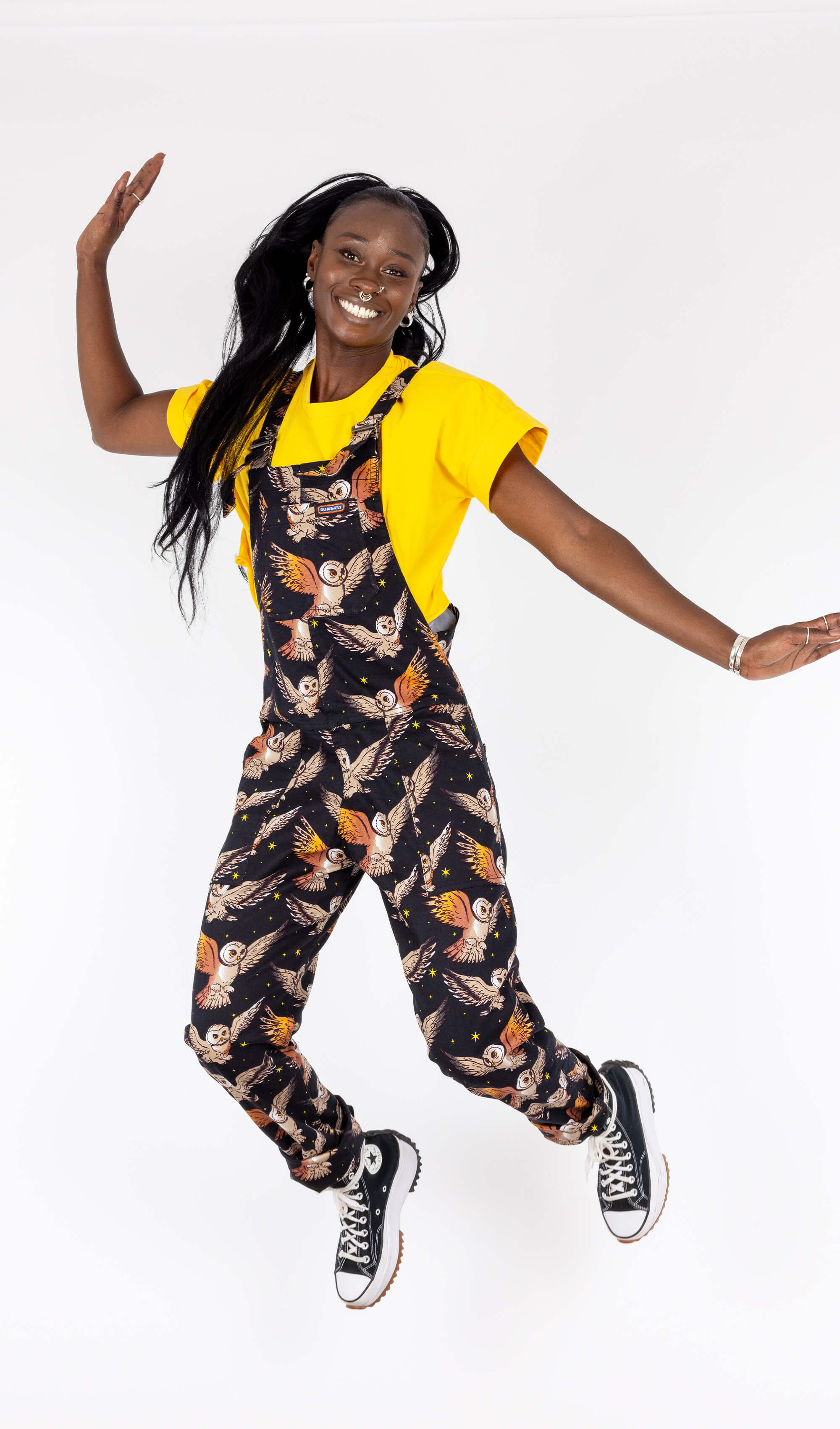 What A Hoot Owl Stretch Twill Dungarees - Run & Fly