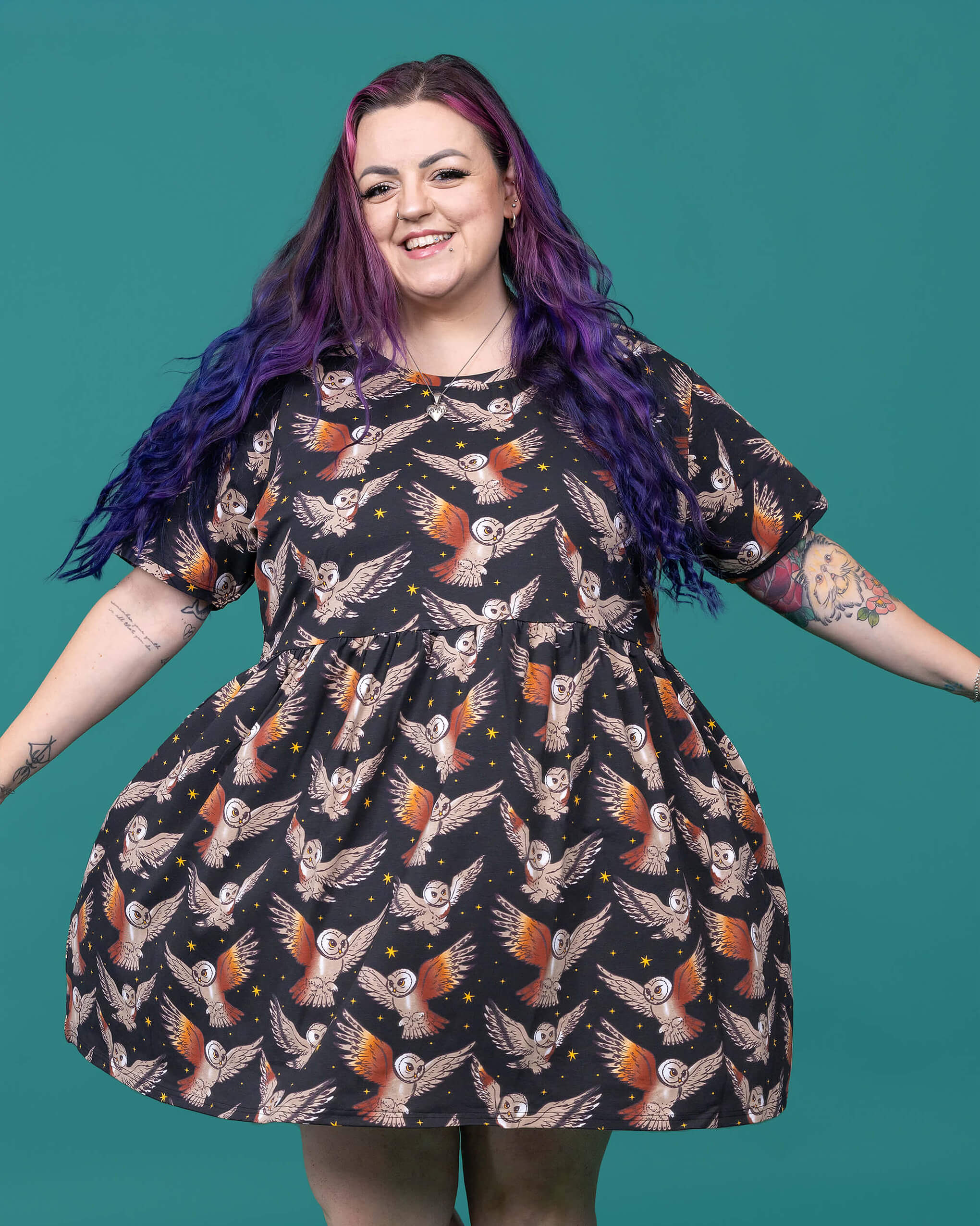 What a Hoot Owl Oversized Smock Dress - Run & Fly