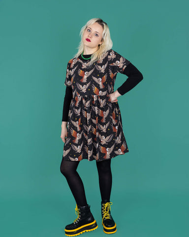 What a Hoot Owl Oversized Smock Dress - Run & Fly