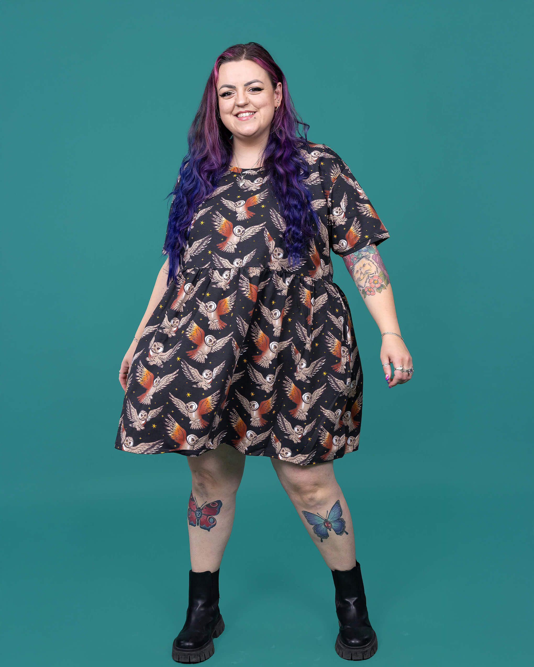 What a Hoot Owl Oversized Smock Dress - Run & Fly