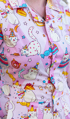 Run & Fly x The Mushroom Babes Party Cats Stretch Playsuit - Run & Fly
